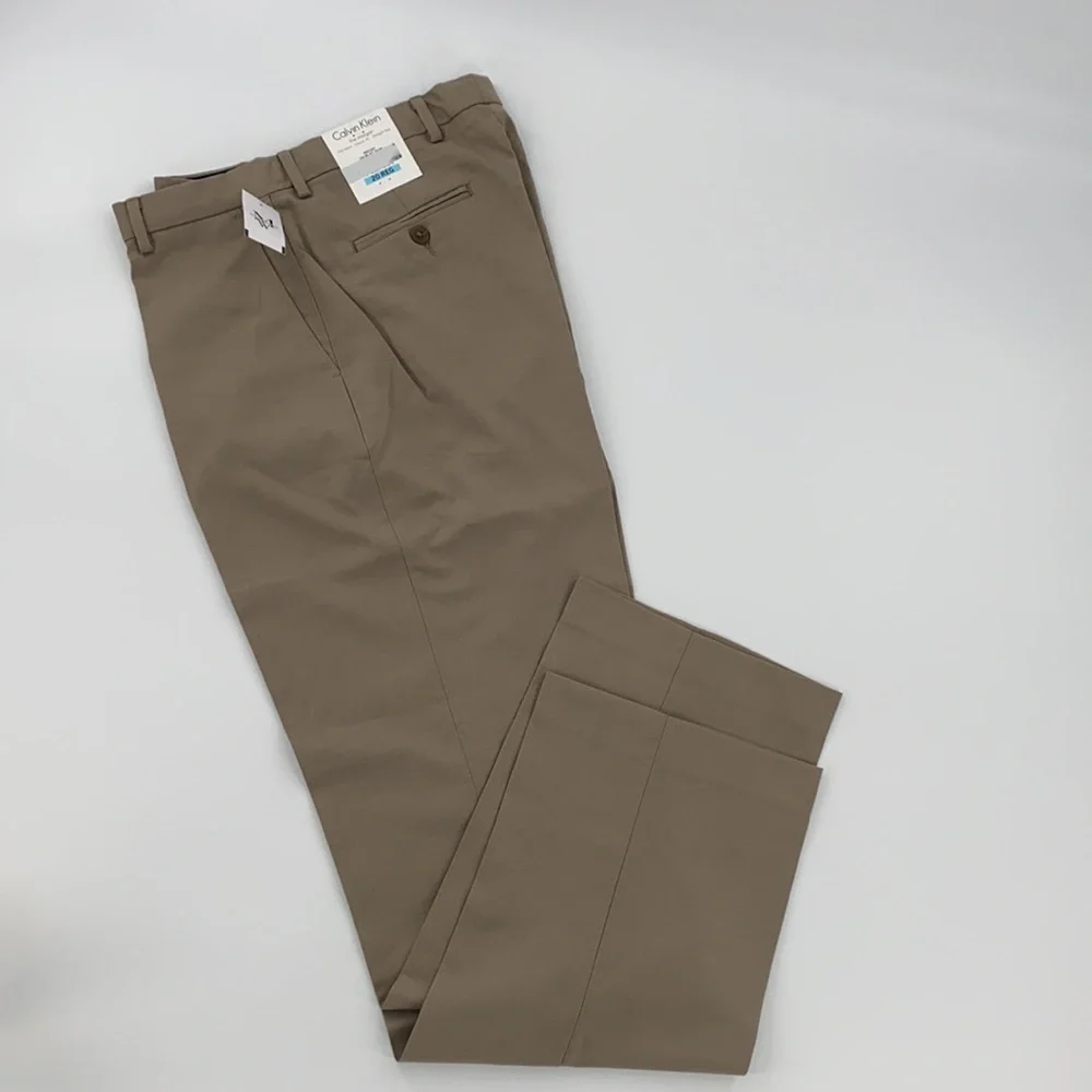 Calvin Klein Boys' Flat-Front Dress Pant, Straight Leg Fit